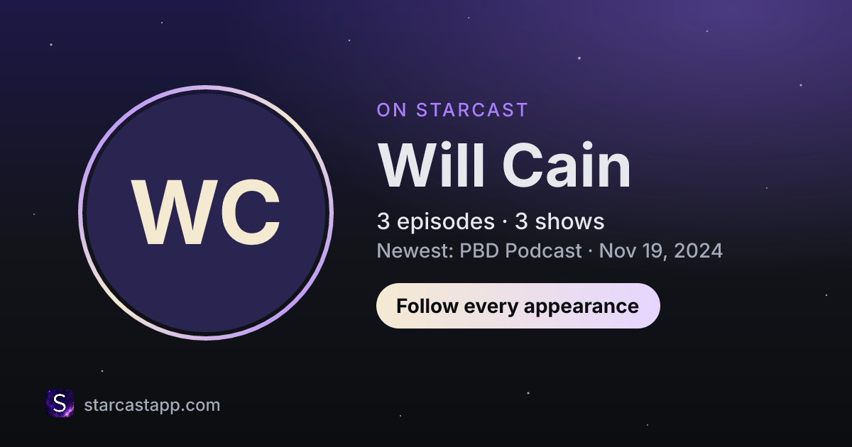 The preview card for Will Cain