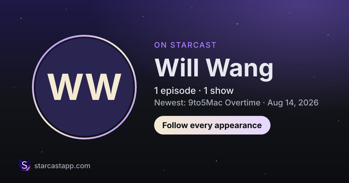 The preview card for Will Wang