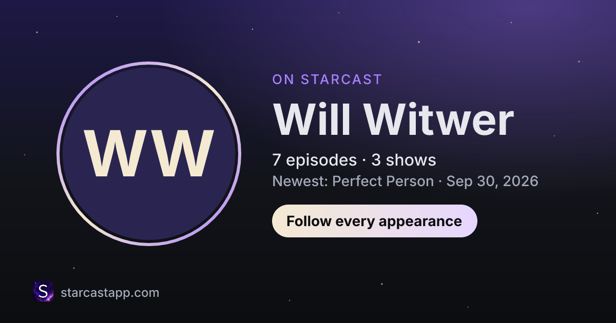 The preview card for Will Witwer