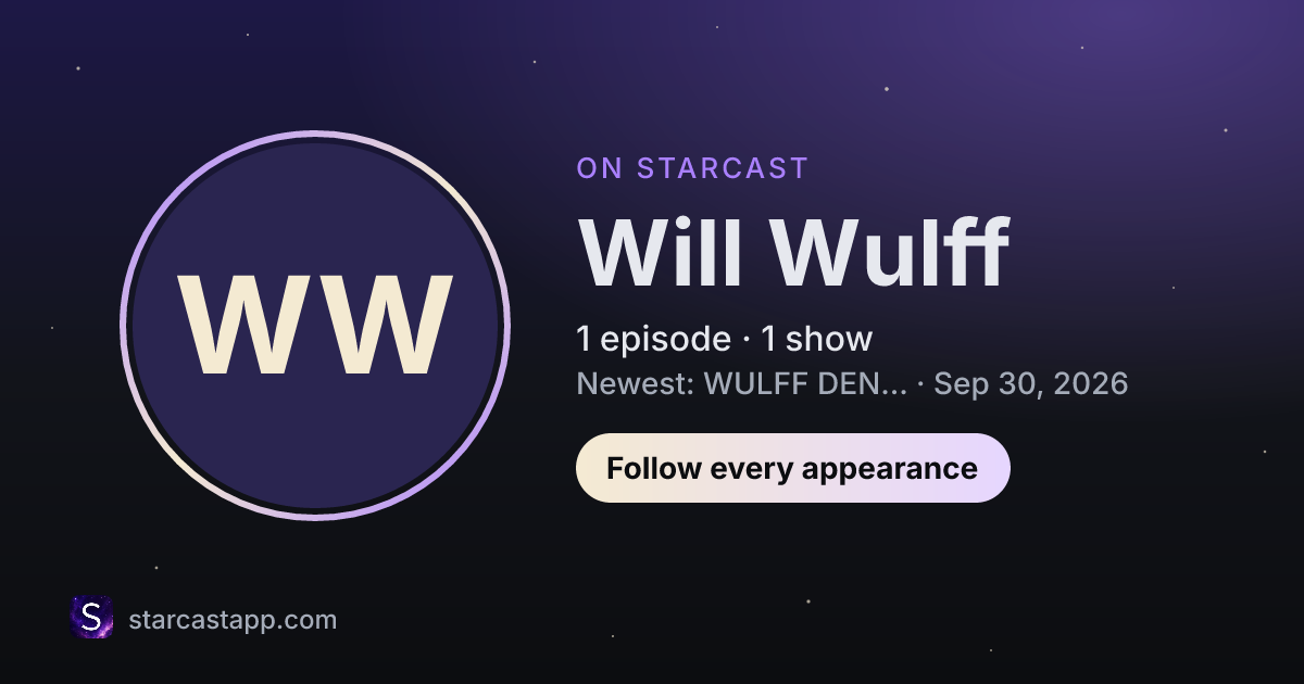 The preview card for Will Wulff