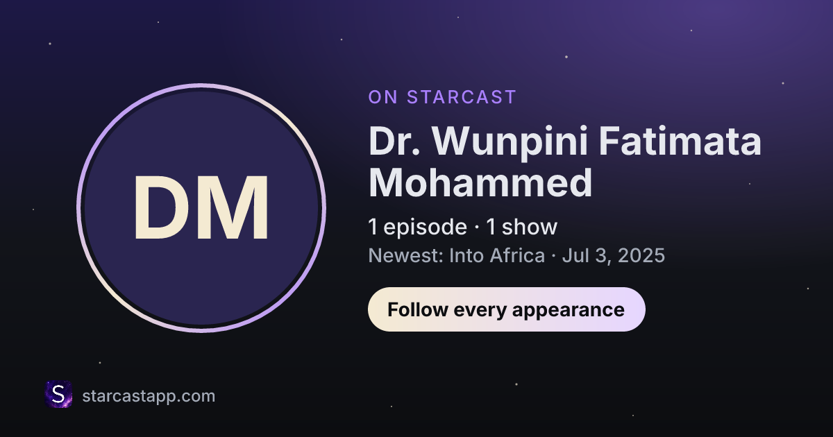 The preview card for Dr. Wunpini Fatimata Mohammed
