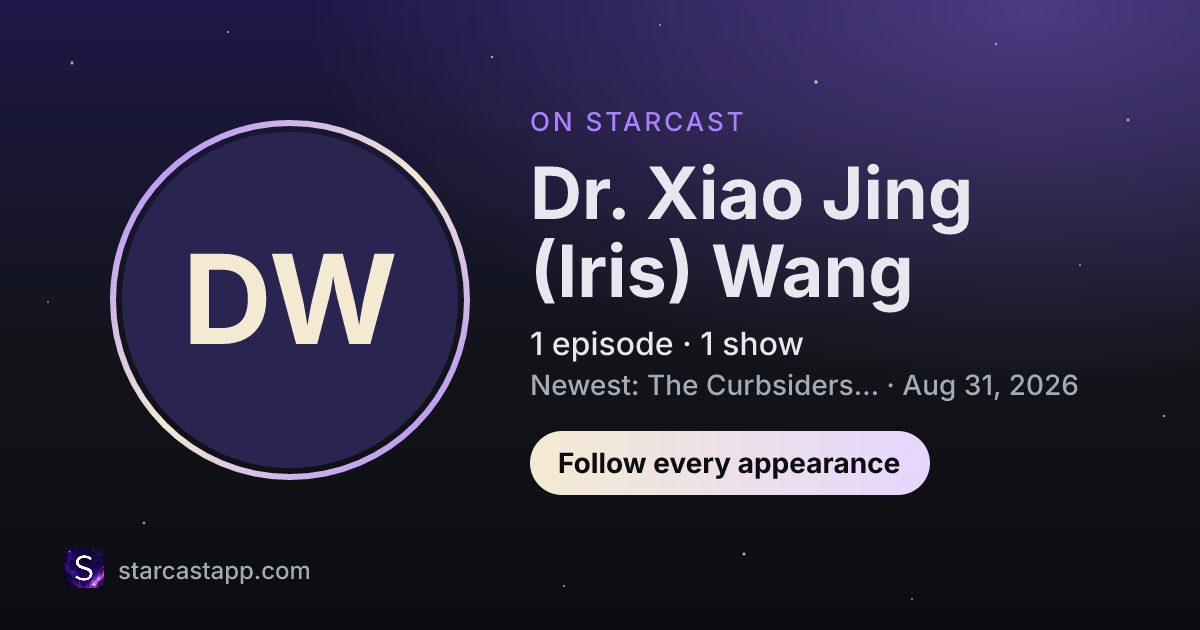 The preview card for Dr. Xiao Jing (Iris) Wang