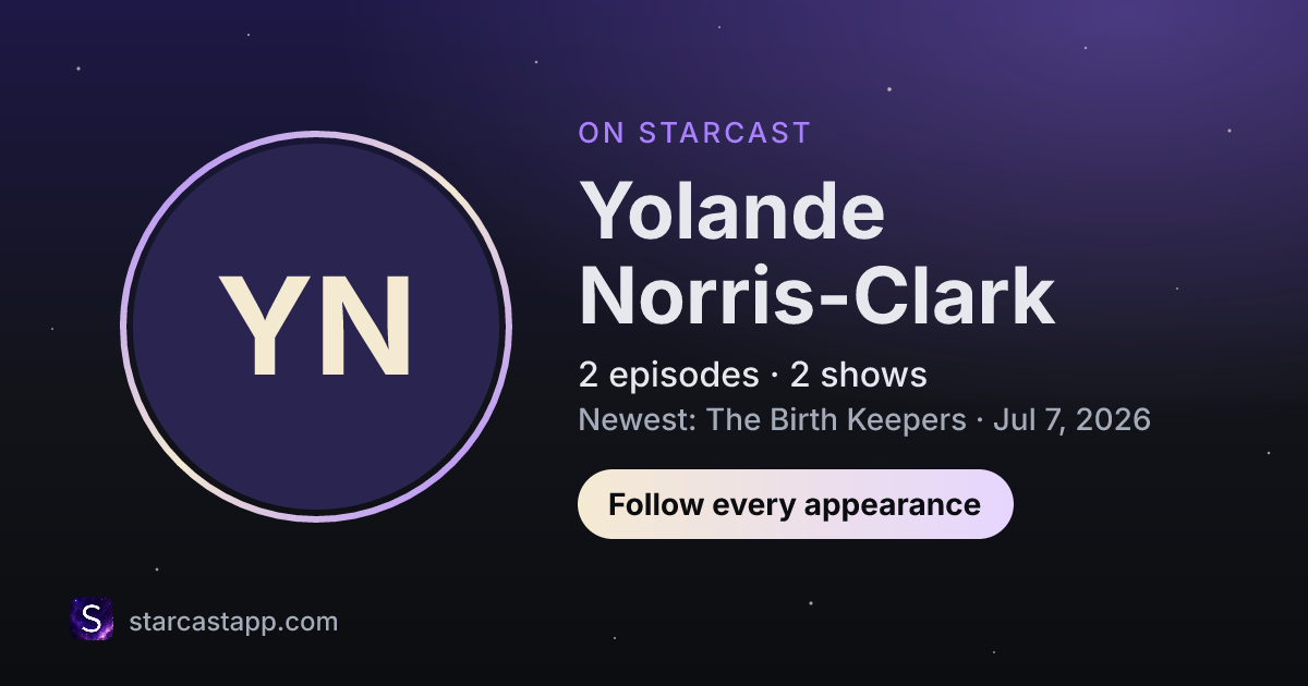 The preview card for Yolande Norris-Clark