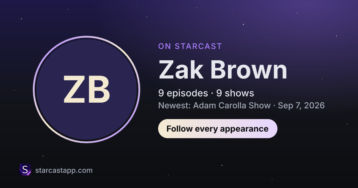 The preview card for Zak Brown