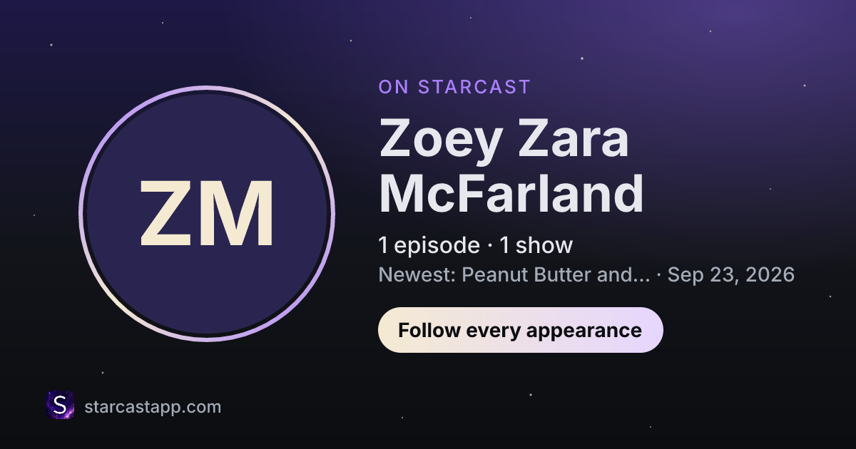 The preview card for Zoey Zara McFarland